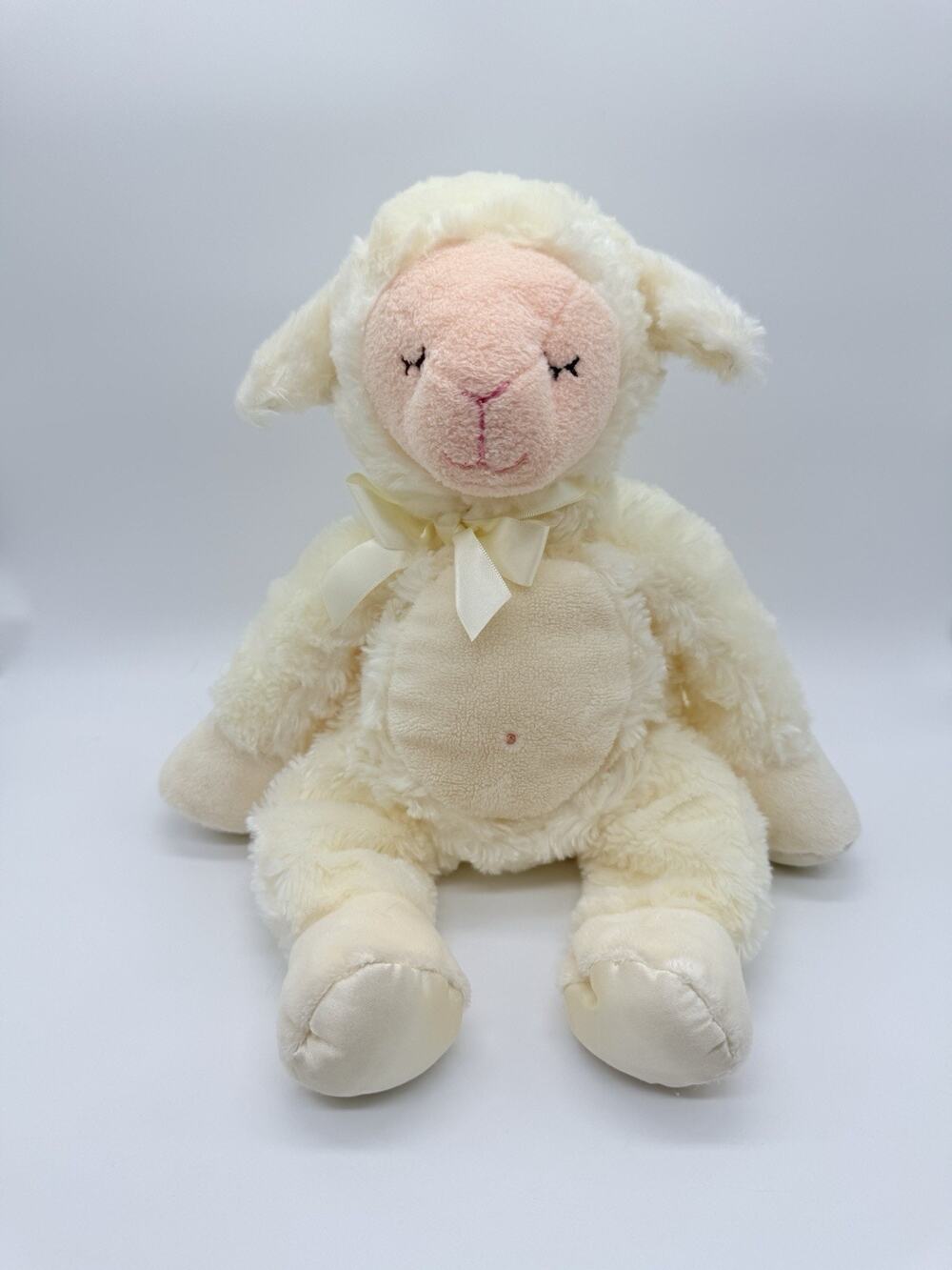 Douglas Baby Lamb Plush PLUMPIE Moon Stars Swirl Fur Lovey Sheep Satin Feet Ears